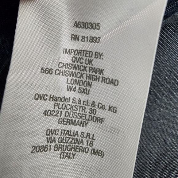 Denim & Co Women Stretch Chambray Tunic Side Pockets Dark Wash Size Small Button - Picture 12 of 12